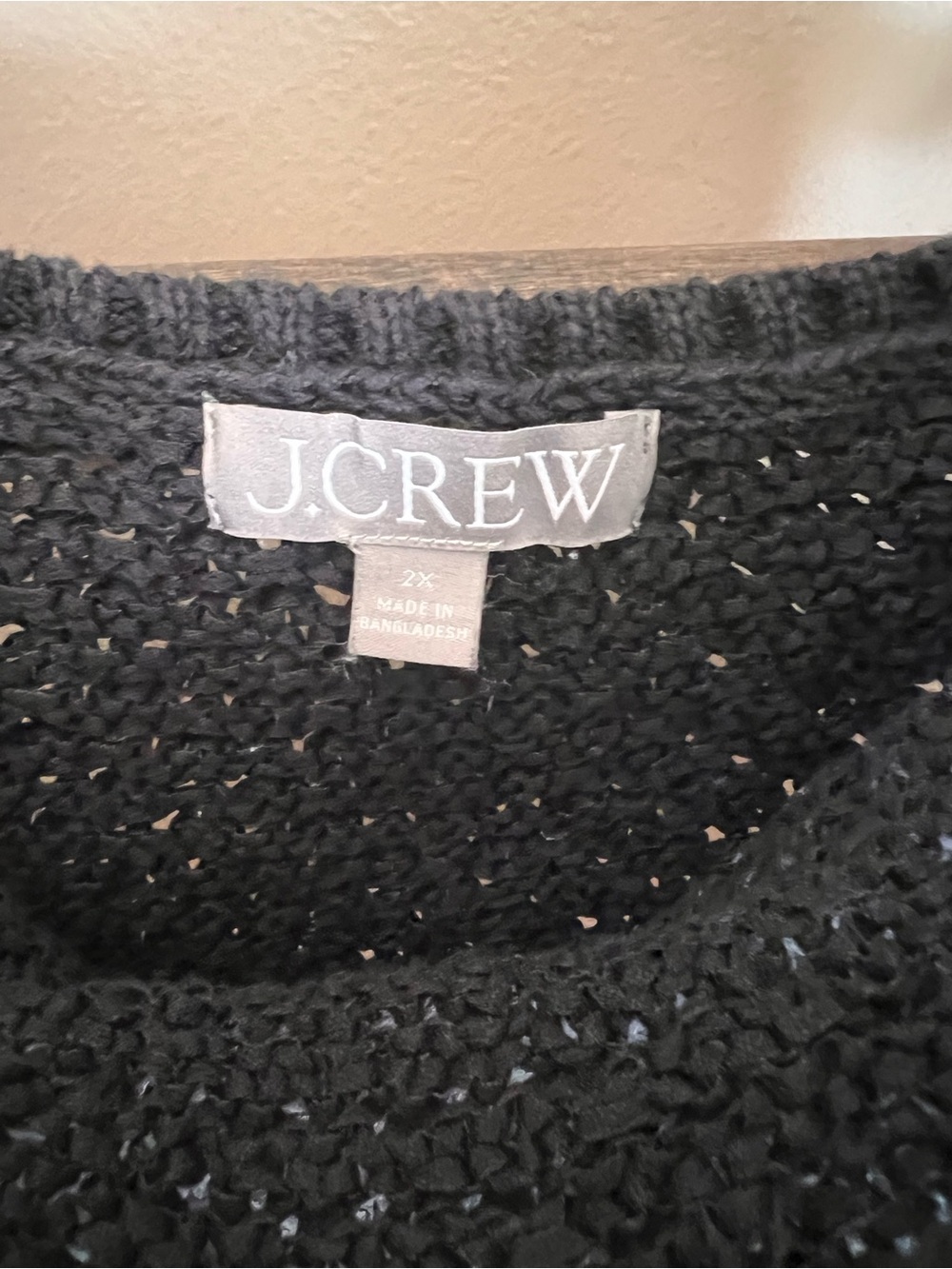 J. Crew Black Textured Knit Tank Top - Picture 3 of 5